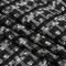 1 Yard Wool Blend Tweed with Metallic Eyelash Fringe Black and White Plaid